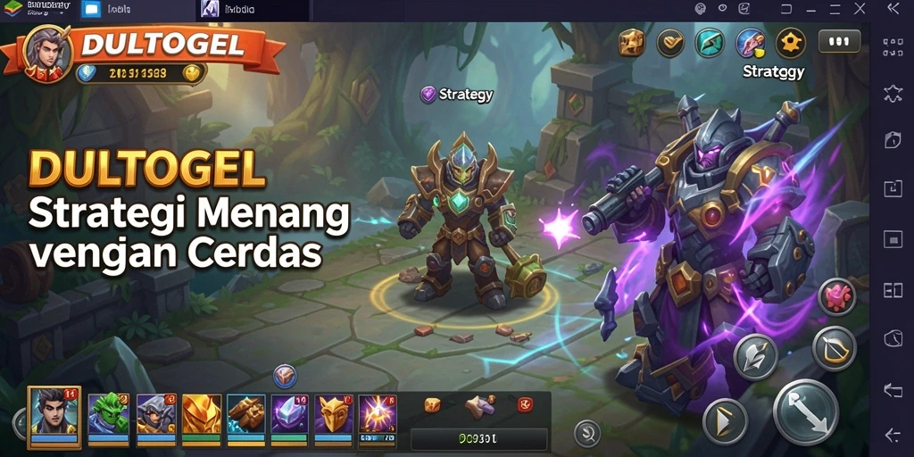 Antarmuka DULTOGEL yang menarik dan fungsional untuk strategi.