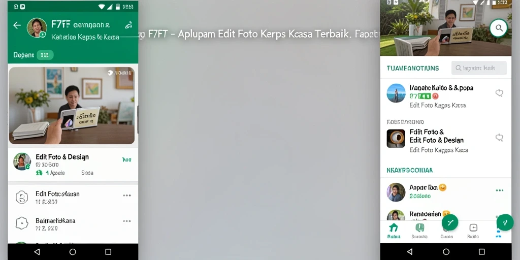 Antarmuka F7F7 dengan fitur Edit Foto Kertas Kaca yang menarik.