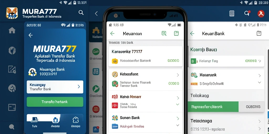 Antarmuka aplikasi MUARA777 yang sederhana dan fungsional untuk Transfer Bank.