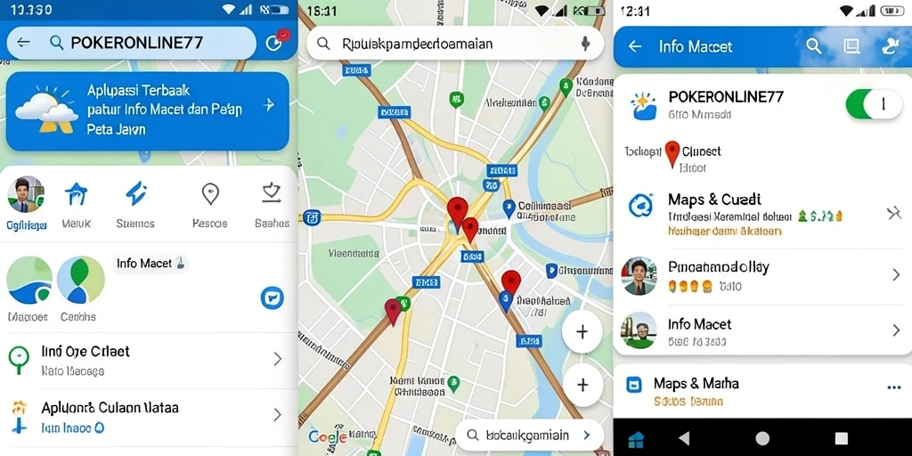 Antarmuka aplikasi Info Macet POKERONLINE77 yang user-friendly.