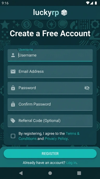 Panduan Lengkap Registrasi Akun luckyrp untuk Android